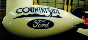 Advertising Blimp - Countryside Ford logo